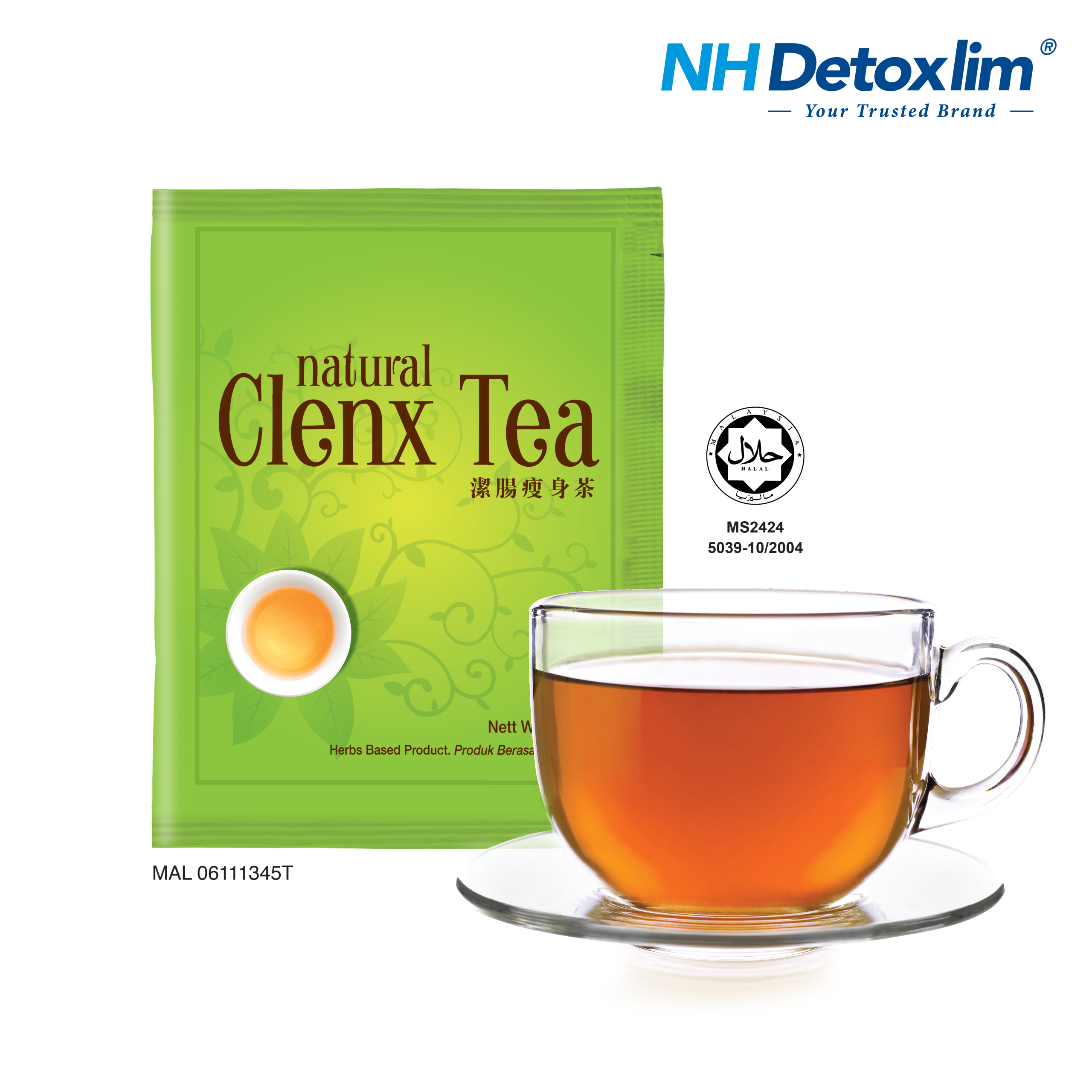 NClenxTea sachet & cup